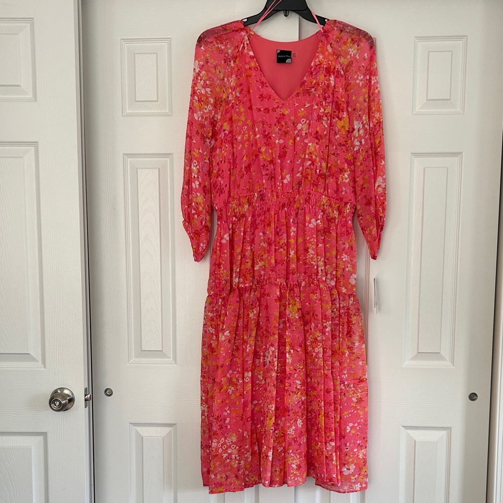 NWT Maison Tara Pink Floral Dress Size 16W